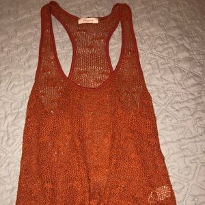 Burnt orange laced top